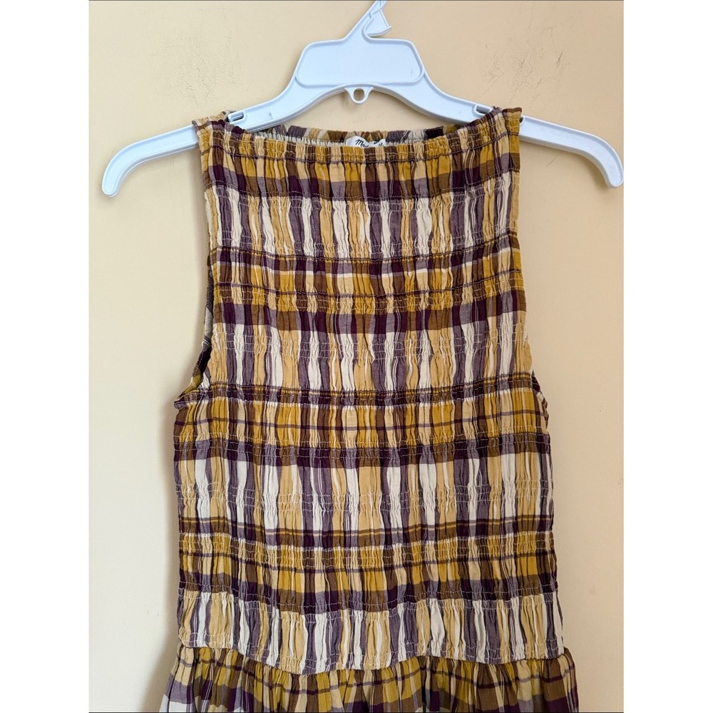 Madewell Yellow and Burgundy Plaid Maxi Dress - Picture 7 of 10